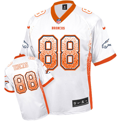 Men's Limited Demaryius Thomas Nike Jersey White - #88 Drift Fashion NFL Denver Broncos